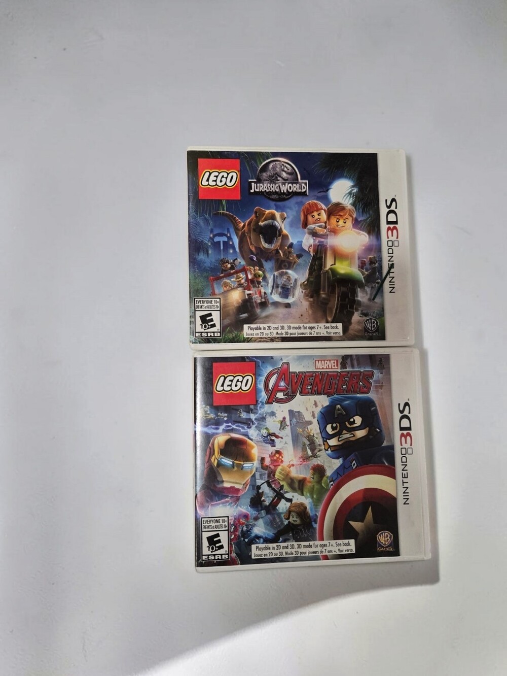 LEGO Jurassic World & Marvel Avengers Nintendo 3DS Game Bundle